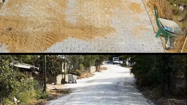 Malkara parke taş yol çalışması tamamlanan Bağpınarı Mahallesi'nde yeni döşenen kilit parke taşlar