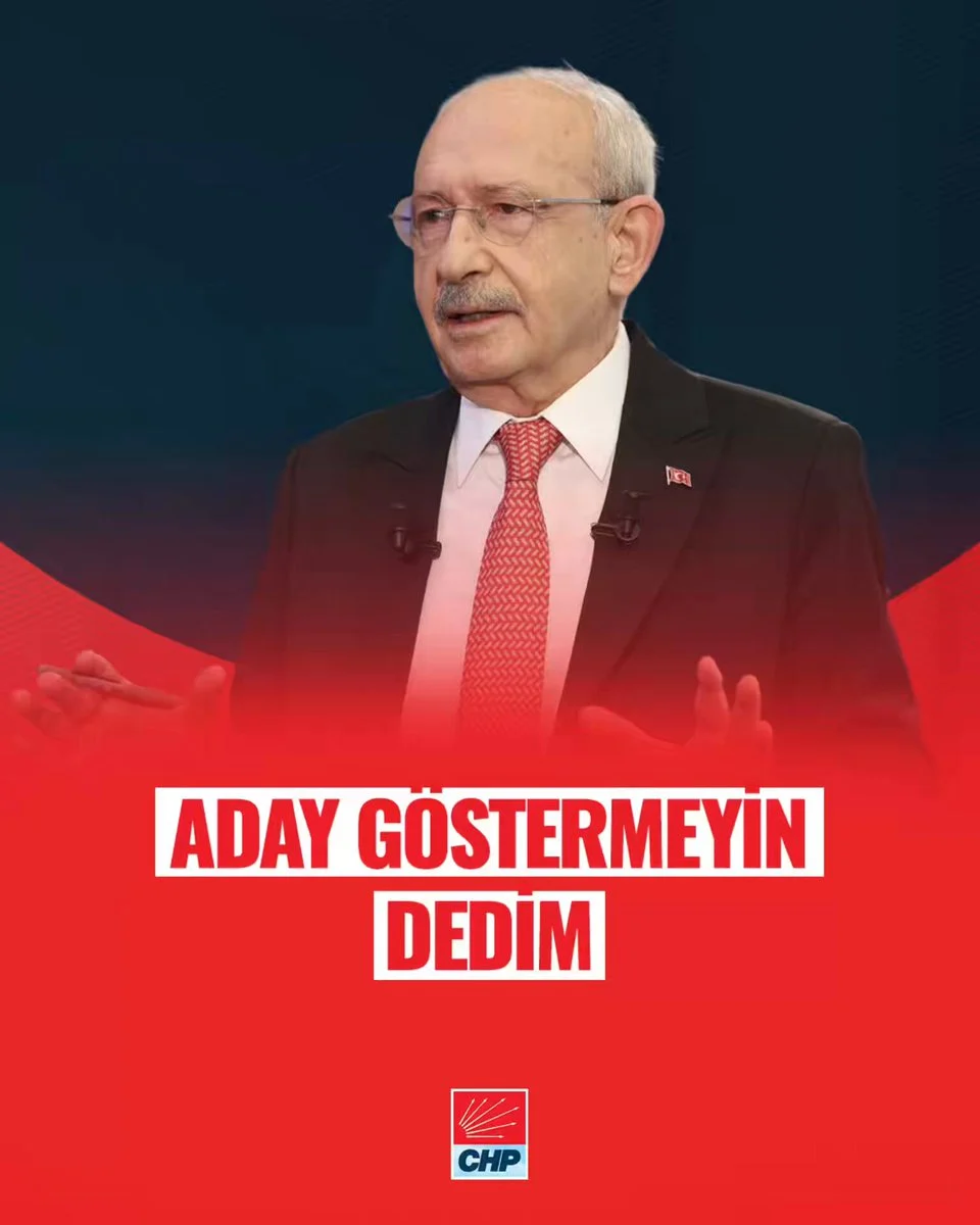Kılıçdaroğlu Özgür Bey adaylık uyarısı yaptığı konuşmada