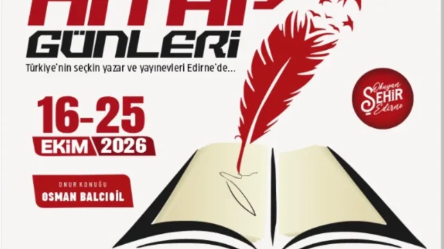 Edirne Kitap Günleri afişi, 16 Ekim'de başlıyor
