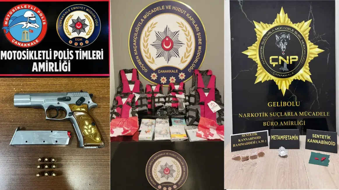 Çanakkale huzur ve güven uygulamalarında polis ekiplerinin araç denetimi